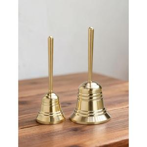 High Quality Brass Bells With Handle Gold Color Decorative Christmas Bell Gift Sets <b>Hand</b> <b>Casted</b> Technique Metal Luxury Bell Gift - Product Image 1