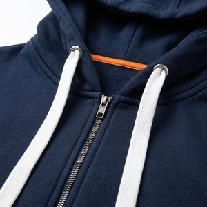 Sudadera con capucha de entrenamiento deportivo para hombre con cremallera completa, logotipo personalizado, venta al por mayor, forro polar de poliéster/algodón, ecológica, para invierno, marca privada - Product Image 6