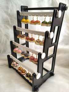 Pendientes Jhumka Meenakari de Rajastán |   Joyería india pintada a mano para bodas, Haldi, Heena, joyería nupcial y recuerdos |   Pedido al por Mayor - Product Image 6