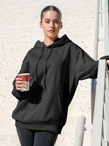 Custom <b>Women</b> Pullover <b>Hoodie</b> with Printed Logo <b>Long</b> Sleeves and Kangaroo Pocket <b>for</b> Casual Streetwear Private Label Collections - Product Image 4