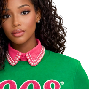 Sudadera Chenille AKA 1908 para Mujer, Sudadera Premium con Cuello Redondo y Letras Griegas Bordadas - Product Image 4