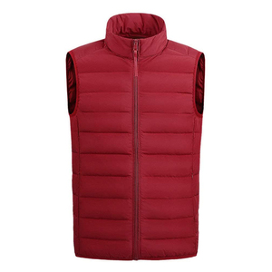 Gilet matelassé léger pour homme avec col montant, sans manches, zippé, rembourré, avec poches - Product Image 4