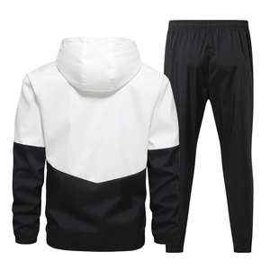 Personaliza tu Propia Marca: Conjunto Deportivo Casual de 2 Piezas para Hombre, 100% Algodón, Estampado Sólido, con Cierre de Cordón, para Invierno - Product Image 2
