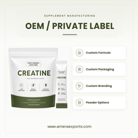 Sachets de créatine monohydrate en vrac, marque privée, fournisseur d'exportation