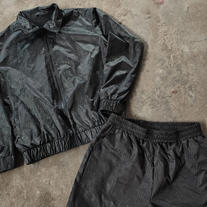 OEM Custom <b>Summer</b> Nylon Polyester Shell Tracksuit Two Piece Jogging Suit Track Windbreaker <b>Jacket</b> Shorts Sets for <b>Men</b> - Product Image 3