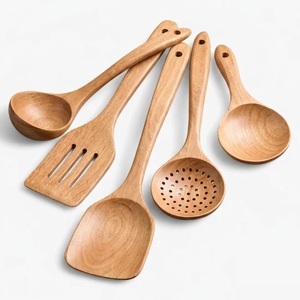 Attractive Design Wooden Cooking Utensils Set Handcrafted Non-Stick Wooden Spoons And Spatulas Eco-Friendly Kitchen Cookware - Product Image 1