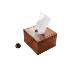 Porte-serviettes triangulaire en bois, support de table pour mouchoirs, distributeur |   Porte-serviettes en bois massif moderne pour restaurant - Product Image 4