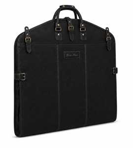 Real Leather Suit <b>Carrier</b> Premium Business Travel <b>Dress</b> Bag Heavy Duty Protection Zipper Casual Clothing Storage Cover LSC-0001 - Product Image 4