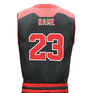 Ensembles de maillots de basketball personnalisés pour hommes, imprimés par transfert thermique sur le devant, à manches courtes, respirants, 100 % polyester, uniformes - Product Image 6