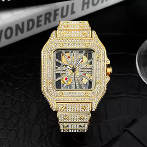 Reloj de Pulsera de Diamantes Moissanite Golden Dynasty para Hombre, Estilo Moderno de Lujo, Cuarzo, Infinity Mirage - Product Image 1