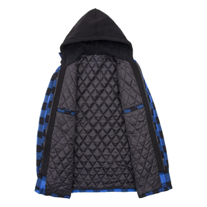 Sweat-shirts en flanelle bleu hiver pour hommes, 100% coton, respirants, vente en gros, prix bas - Product Image 3