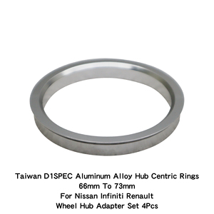 Anillos centradores de aleación de aluminio D1SPEC de Taiwán de 66 mm a 73 mm para Nissan, Infiniti, Renault, juego de adaptadores de cubo de rueda, 4 piezas - Product Image 4