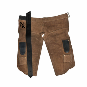 Nuevo delantal de cuero vacuno marrón para herrador con bolsillos y hebilla para uso ecuestre, duradero y personalizable. - Product Image 1