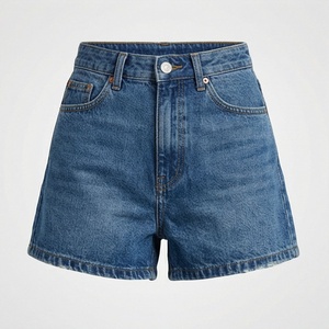Premium Womens Denim Shorts Mid Waist Straight Breathable Casual Summer Fashion Streetwear Customized Color <b>Unique</b> Designs - Product Image 1