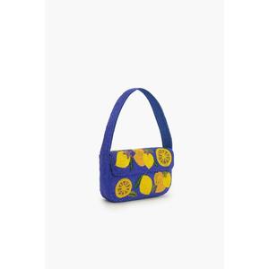 Bolso de hombro con cuentas y adornos de limón, con pendientes a juego para mujer, conjunto de bolso de mano colorido hecho a mano para fiesta, moda de verano - Product Image 3