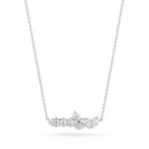 Collar de barra con diamantes cultivados en laboratorio de corte mixto, engastados en oro de 14K y 18K, 18 pulgadas, con colgantes de racimo en forma de marquesa, pera y redondos, precio de fábrica B2B - Product Image 1