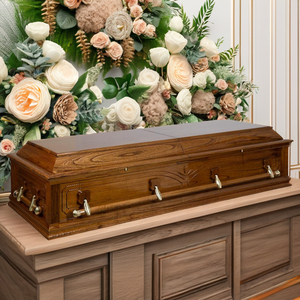 CKT2005 Regina ataúd de madera dura de Estilo Norteamericano de alta calidad al por mayor suministros funerarios-fabricante de urnas de ataúdes - Product Image 6