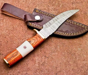 Couteau de chasse Bowie en acier Damas de qualité supérieure, personnalisable, vente en gros OEM/ODM, pour le camping, la pêche, la survie, lame fixe tactique - Product Image 5