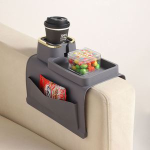 Plateau de rangement pliable en silicone pour accoudoir de canapé, organiseur d'accoudoir, plateau latéral réutilisable, accessoire ménager - Product Image 3