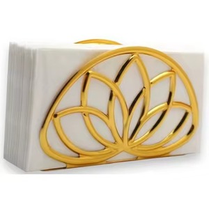 Designer Inspired Metal Napkin Stand For Dining Table And <b>Kitchen</b> Elegant <b>Tissue</b> <b>Holder</b> For Home Office And Restaurant - Product Image 4