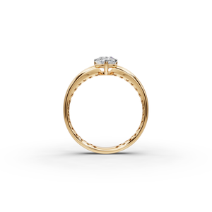 Bague en or avec diamant taille poire 1 TCW - Product Image 1