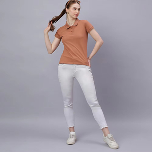 Camisa Polo Texturizada para Mujer, Suave al Tacto, Cuello Casual, Ligera, Cómoda, para la Oficina, Actividades Diarias y el Fin de Semana - Product Image 4