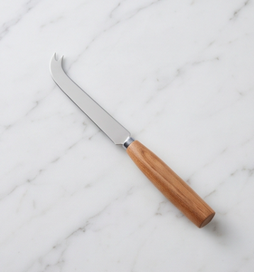 Juego de cuchillos de queso de acero inoxidable con mango de madera brillante de tacto plateado, esparcidor de queso, tabla de queso, utensilios de cocina - Product Image 3