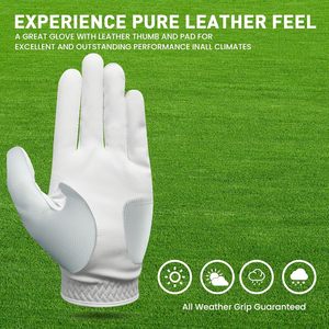 Nouveaux gants de golf pour hommes et femmes, style tendance, 100% cuir de chèvre, vente chaude, logo personnalisé, respirants, pour sports de plein air - Product Image 4