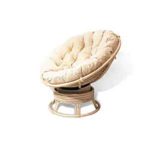 热卖舒适藤制帕帕桑椅带靠垫越南家具最优惠价格99GD
