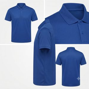 Chemise personnalisée pour homme en coton respirant 220 GSM, manches courtes, logo brodé, couleur unie, pour le golf, décontractée ou professionnelle, OEM - Product Image 4