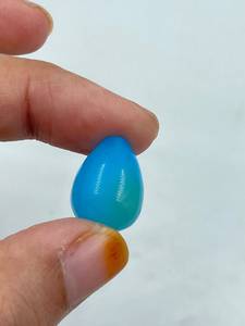 Pierre précieuse naturelle de qualité supérieure en calcédoine bleue, coupe en forme de poire, 31.84, 2 pièces pour la fabrication de bijoux - Product Image 5
