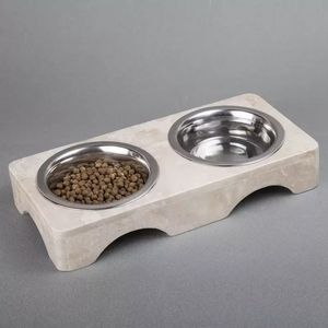 Solid Travertine Marble Pet Bowl For Pets Heavy Duty Design For Stable Feeding Food And Water Everyday Use - Product Image 5