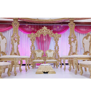 Nuevo Diseño Moderno, Ligero y Elegante, Juego de Sillas para Mandap de Boda, Madera Tratada Hecha a Mano, Tamaño y Color Personalizables, Venta en EE. UU. - Product Image 1