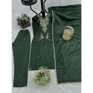 Conjunto de traje de fiesta para mujer con bordado y trabajo de secuencia - Product Image 1