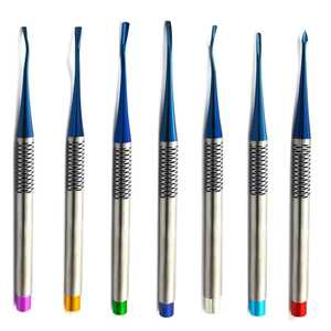 Ensemble de 7 élévateurs dentaires manuels PDL en titane, couleur personnalisée, certifié CE Salaar Industry - Product Image 1