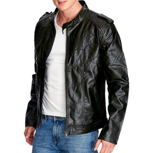 Wholesale Fashion Vintage Men Loose Fitted <b>Retro</b> <b>Leather</b> <b>Jackets</b> Hot Selling Good Comfortable Canvas Street Wear High Street - Product Image 5