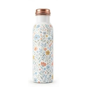 Custom Printed Designer Pure <b>Copper</b> Water <b>Bottle</b> with Cap - Eco-Friendly Reusable <b>Copper</b> <b>Drinking</b> <b>Bottles</b> for Yoga, Office - Product Image 5