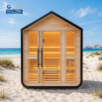 Sauna de Terapia de Contraste Frío/Calor con Techo de Madera y WiFi Inteligente, 230V, Doble Calefacción, DDP Reino Unido, para Jardín