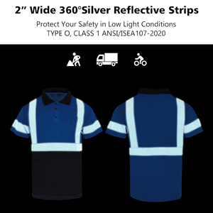 เสื้อเชิ้ตยูนิฟอร์มผ้าฝ้ายสำหรับผู้ชาย พิมพ์ลายตามสั่ง กันลม ได้รับการรับรองมาตรฐาน CE เสื้อผ้าพนักงานทนทาน เสื้อผ้าอุตสาหกรรมสำหรับงานบริการ - Product Image 2