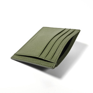 [Nuevo Producto] Estuche para Tarjetas Delgado de Cuero Saffiano de Primera Calidad Castello, Color Azul Marino, Verde, Gris, Negro, Hecho a Mano - Product Image 2