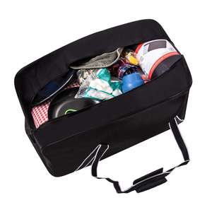 Bolsa de Lona Personalizada de Nylon 600D Negra con Ribete Blanco, Capacidad de 50-70L, para Gimnasio, Viajes y Fines de Semana - Product Image 2