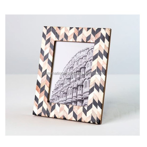 Marcos de fotos con incrustaciones de hueso, diseño mordent, accesorios decorativos para el hogar, regalo de boda, marcos de fotos con incrustaciones de hueso - Product Image 5