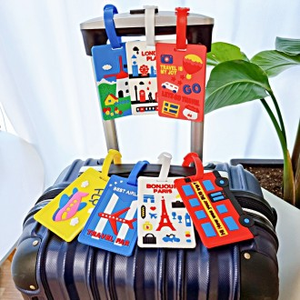 แท็กชื่อกระเป๋าเดินทาง7ใบป้ายกระเป๋าคิกบอร์ดแท็กกระเป๋าพรีเมี่ยมสำหรับการระบุตัวตนและการจัดระเบียบที่ง่ายดาย - Product Image 1