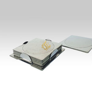 Nouveauté 2026 : Sous-verres de cuisine faits main en métal, forme carrée, couleur argent, support de repose-tasses – Tendances actuelles à prix abordable - Product Image 1