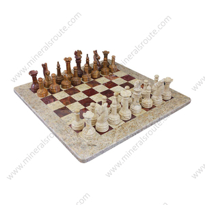 High Quality Unique Handmade Coral and Multi Onyx <b>Marble</b> Chess Set Classic Design Onyx <b>Marble</b> Chess Set with All Size Available - Product Image 6
