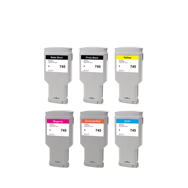 Tatrix HP745 745MBK 745C F9K05A F9K03A Premium Compatible Color Ink Cartridge for HP DesignJet Z2600 Z5600