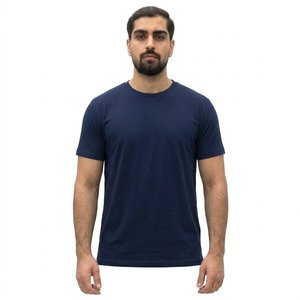 เสื้อยืดคอกลมแขนสั้นทรงปกติสำหรับผู้ชาย สีพื้น ผ้าฝ้าย สไตล์ลำลอง แบบถัก เจอร์ซีย์ สตรีทแวร์ ปรับแต่งได้ เป็นมิตรกับสิ่งแวดล้อม - Product Image 1
