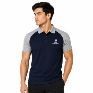เสื้อโปโลชายแบบสองสีสั่งทำพิเศษ พร้อมปักโลโก้ ผ้าโพลีเอสเตอร์คอตตอนคุณภาพพรีเมียม เสื้อกอล์ฟ ชุดยูนิฟอร์มบริษัท เสื้อทำงานลำลอง - Product Image 1