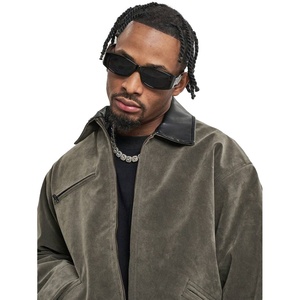 Chaqueta de cuero de ante para hombre de vaquero de piel de vaca original, chaqueta de cuero de ante marrón oscuro de calidad superior a buen precio - Product Image 4