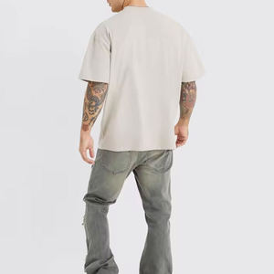 Camiseta Casual Unisex de Manga Larga con Cuello en V, Color Blanco Sólido, Talla Grande, Estilo Deportivo, Tejido de Poliéster Jersey, 300g, Transpirable - Product Image 2